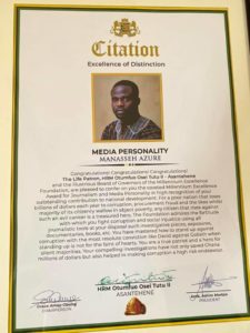 Citation for Manasseh Azure 