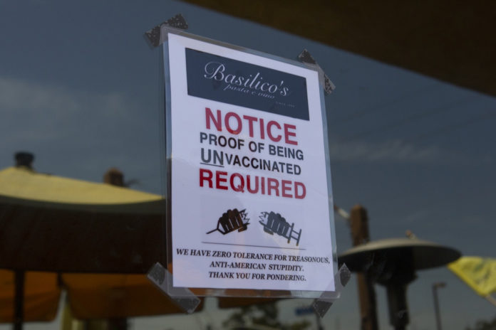 COVID-19: Restaurant serves food to only unvaccinated customers
