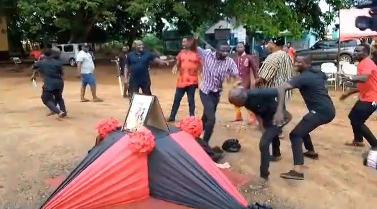 NPP Members In Free-For-All Fight At Funeral; 2 Injured [Photos+Video]