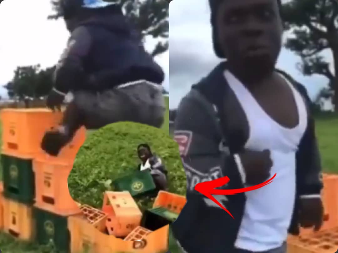 WATCH: Shatta Bandle Falls Like 'GHc 1 Paper' After Attempting To Join The #CrateChallenge