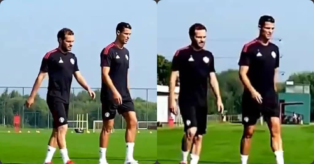 Massive Jubilation As Cristiano Ronaldo Spotted At Man United's Training Ahead Of Newcastle Game (Watch)