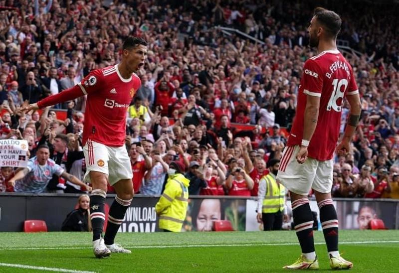 Cristiano Ronaldo Scores Double On Old Trafford Return As Man United Go On Top Of The Table