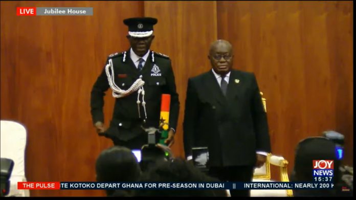 Dampare Sworn In As Substantive IGP By Prez Akufo-Addo