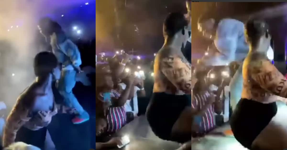 Fans Hail Stonebwoy After He Angrily Prevented A Man From Filming The 'Under' Of Female Dancer In Short Skirt On Stage (Watch)
