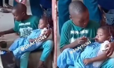 Viral Video Of Young Boy Feeding Younger Sister As Mom Writes Exams Gets People Talking [WATCH]
