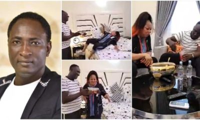 Prophet Fufeyin Gifts Wife GHC300K; She ‘Collapses’ On Their Bed In Joy In Video; Internet Reacts