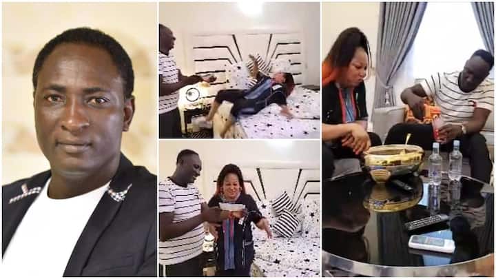Prophet Fufeyin Gifts Wife GHC300K; She ‘Collapses’ On Their Bed In Joy In Video; Internet Reacts