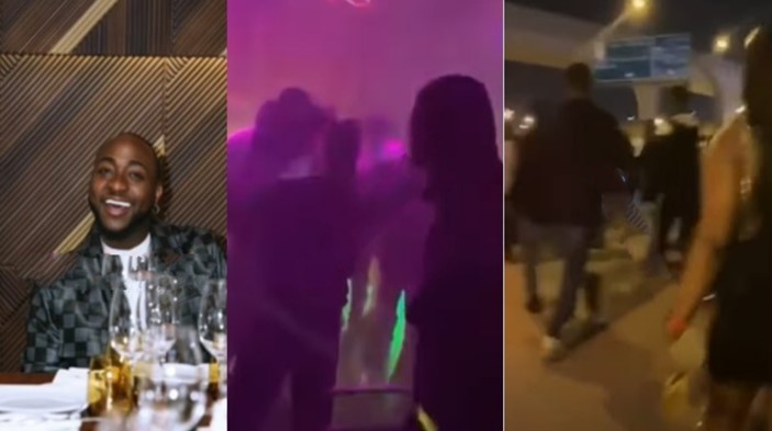 Scores Injured As Davido And His Crew Get Into A Dirty Fight With Dubai 'Big Boys' At Club [Video]