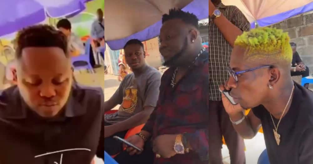 Shatta Wale, Medikal Cause Stir With ‘Fufu Eating Video’ After Court Trail [Watch]