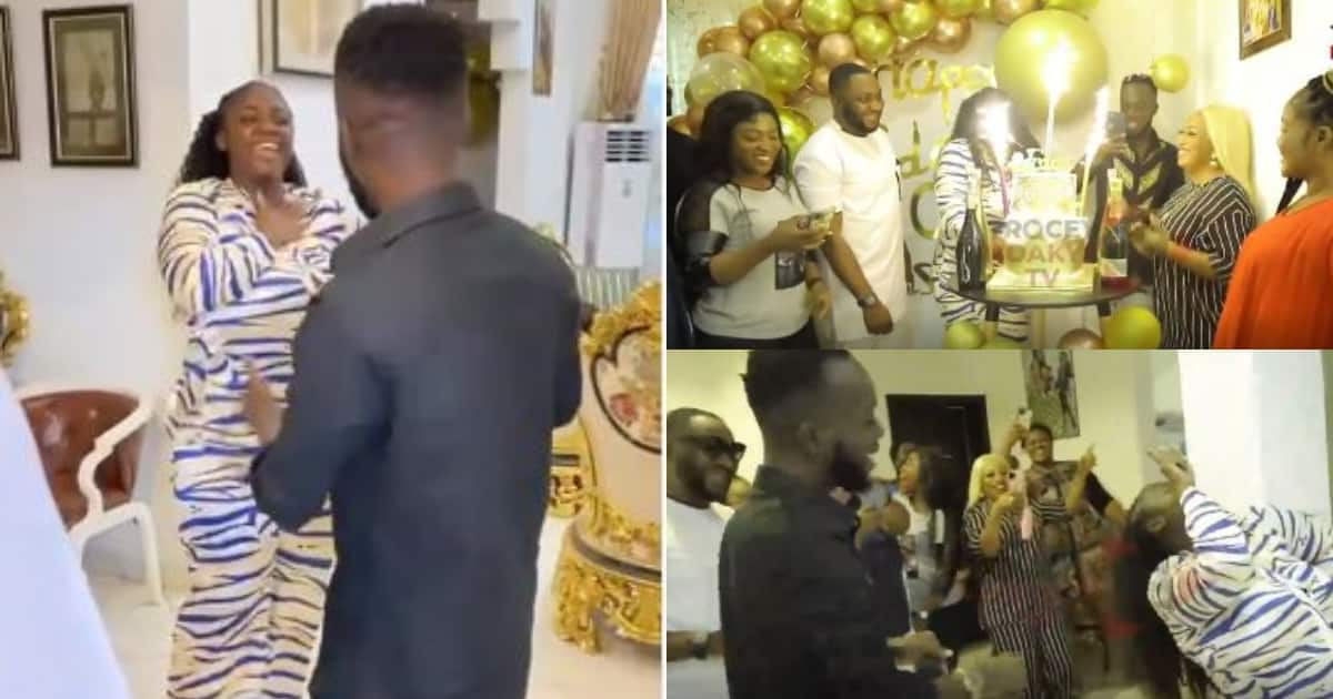 Tracey Boakye In Tears After She Was Surprised With A Performance From Akwaboah On Her Birthday (Video)