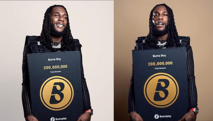Burna Boy Becomes First African Artist To Reach 200M Streams On Bloomplay