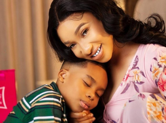 Tonto Dikeh Gifts Son A Plot Of Land In Scotland On His Birthday