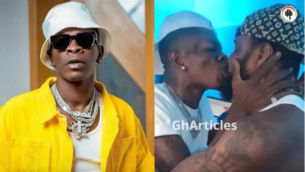 Is Shatta A Gay - Twitter Users Shock As Shatta Wale K!sses Male Friend Passionately In Viral Video
