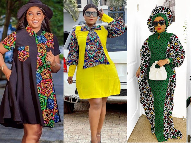 Top 15 Ankara Plain and Pattern Gown Styles For Ladies 2022