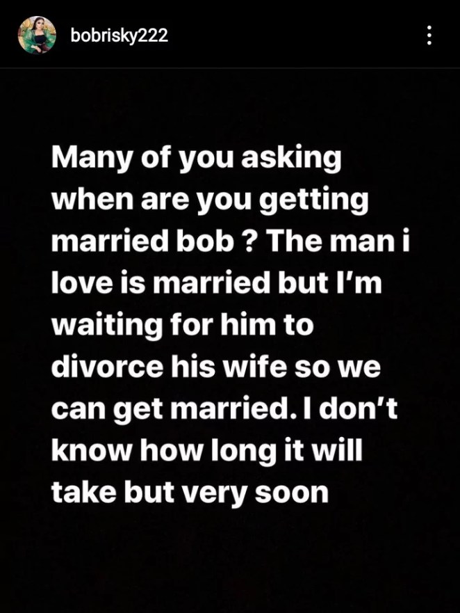 Bobrisky's Instagram post