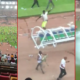 Angry Nigerian Fans Ravage Moshood Abiola Stadium; Attack Black Stars And Super Eagles Players (Video)