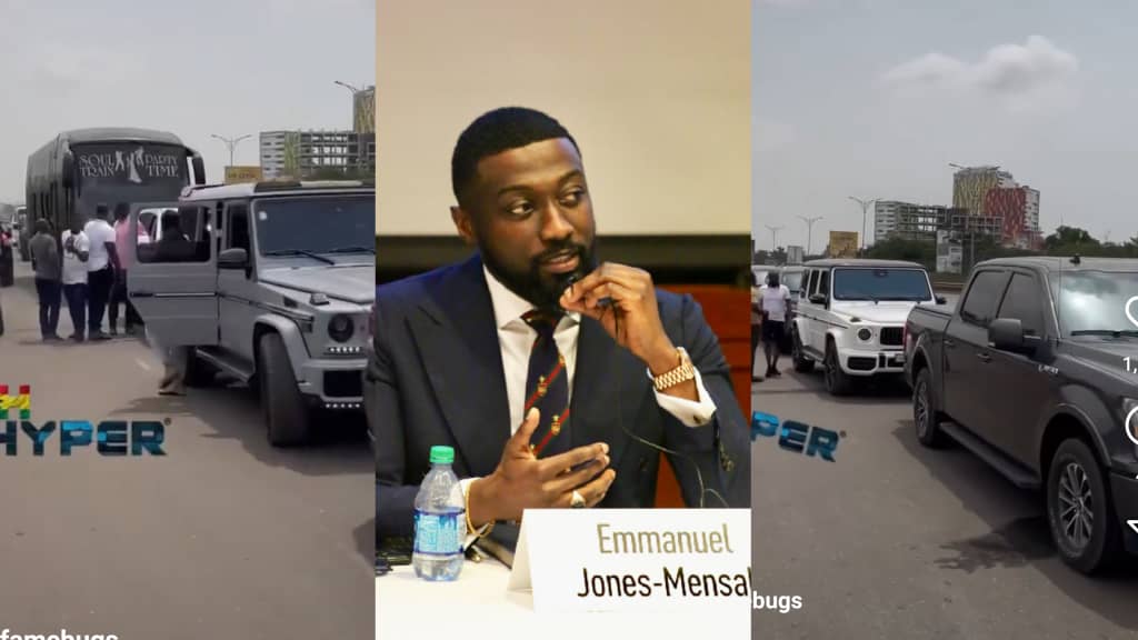 Ghanaian Business Mogul, Kojo Jones Parades Long Convoy To Kumasi As He Is Set To Marry [Watch]