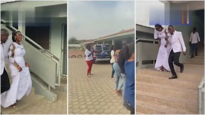 Bride Writes Exams On Wedding Day In Her Bridal Gown Whiles Hubby Waits [video]