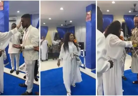 Nana Agradaa Delivers Man In Church During All-white Prophetic Session [Video]