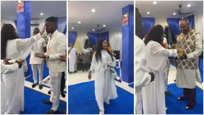 Nana Agradaa Delivers Man In Church During All-white Prophetic Session [Video]