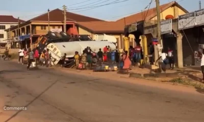 ‘This Is Our Cocoa Season’ – Kaase Residents Explain Rush For Fuel From Overturned Tanker