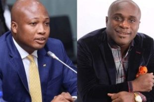 North Tongu Member of Parliament, Samuel Okudzeto Ablakwa and Rev. Victor Kusi Boateng, Secretary to the Board of Trustees of the National Cathedral